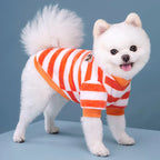Petspuff Rainbow Stripe Flannel Dog Hoodie – Soft Warm Jumper | Small Dogs, Puppies & Cats