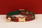 Petspuff Christmas Cat Collar with Bell & Bow – Festive Braided Kitten Collar | 2 Sizes