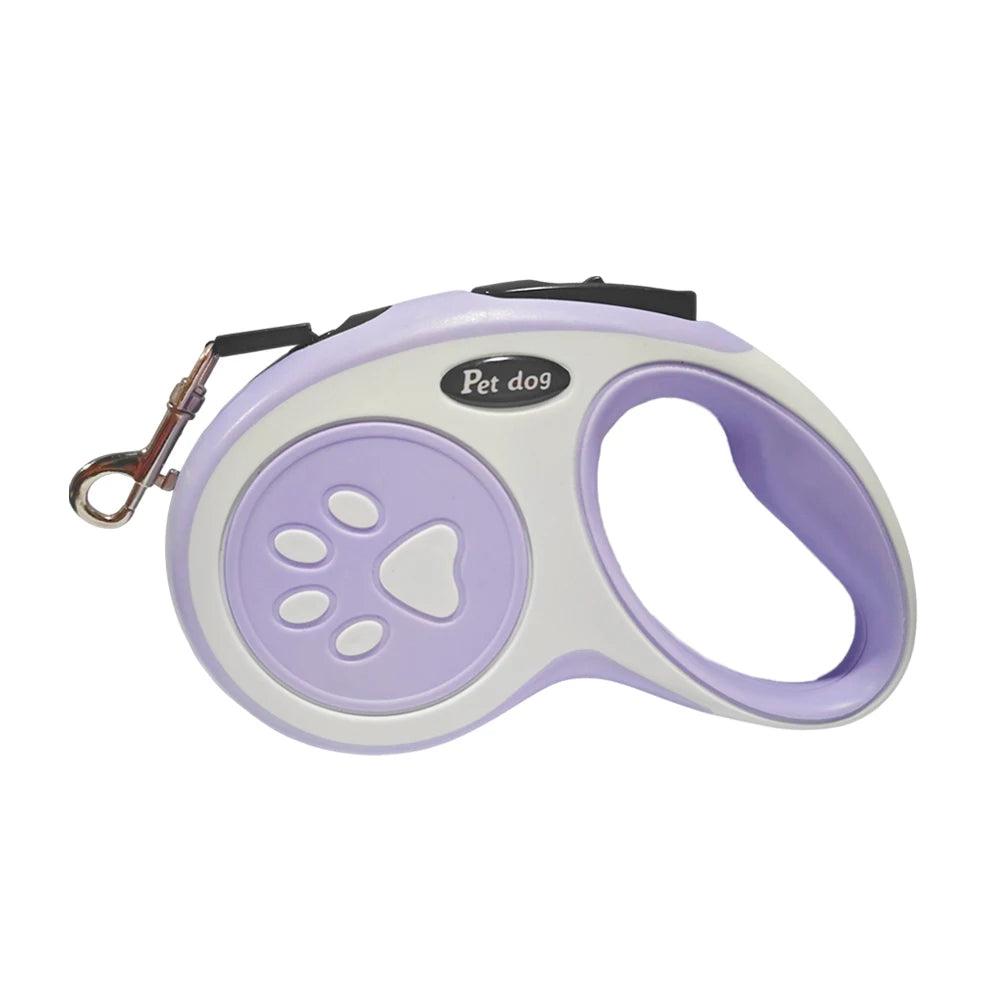 Petspuff Paw Print Extending Dog Lead – 3m / 5m Quick-Lock Lead | Small Dogs & Cats