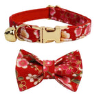 Petspuff Personalised Soft Cat Collar with Bow & Safety Buckle – Engraved Name | 7 Colours