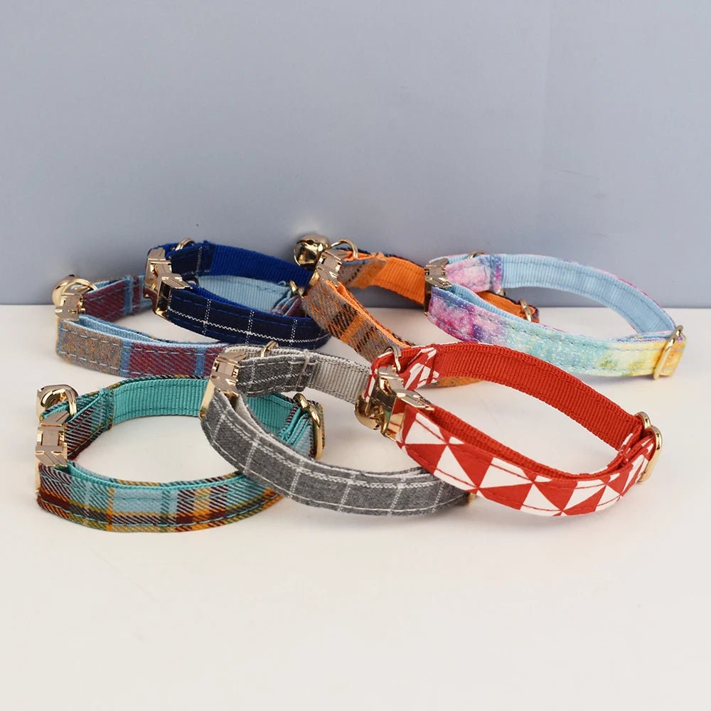 Petspuff Personalised Cat Collar with Bow Tie – Safety Buckle & Engraved Name Tag | 7 Designs - Petspuff