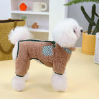Petspuff Soft Fleece Dog Jumpsuit with Zip & Lead Ring – Winter Onesie | Small Dogs & Puppies