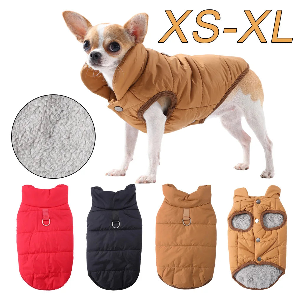 Petspuff Windproof Fleece Dog Vest – Warm Winter Jacket with D-Ring | Small & Medium Dogs