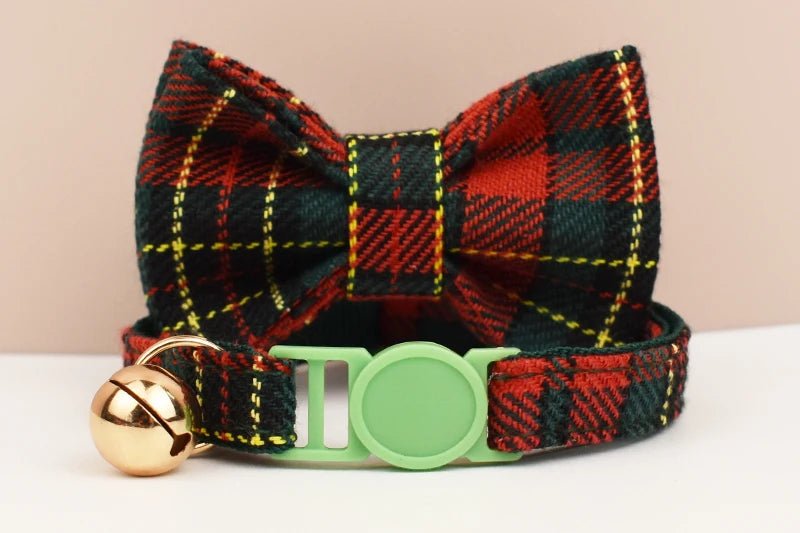 Petspuff Adjustable Cat Collar with Bow & Safety Buckle – Anti-Choke Kitten Collar | 12 Colours - Petspuff