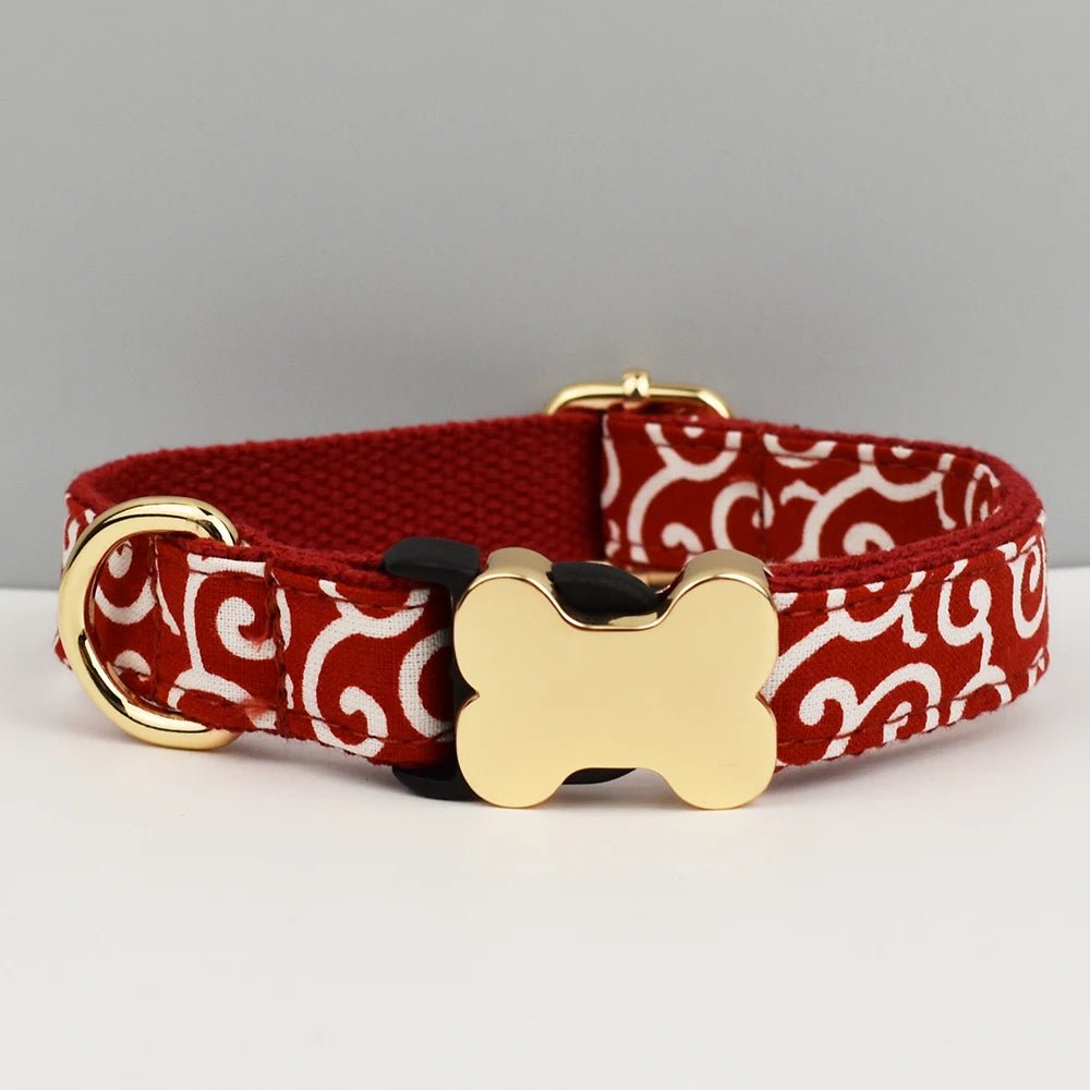 Petspuff Personalised Dog Collar with Engraved Bone Nameplate – Anti-Lost ID Collar | 14 Designs - Petspuff
