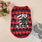 Petspuff Christmas Dog Vest – Festive Santa Print T-Shirt | Small Dogs & Cats