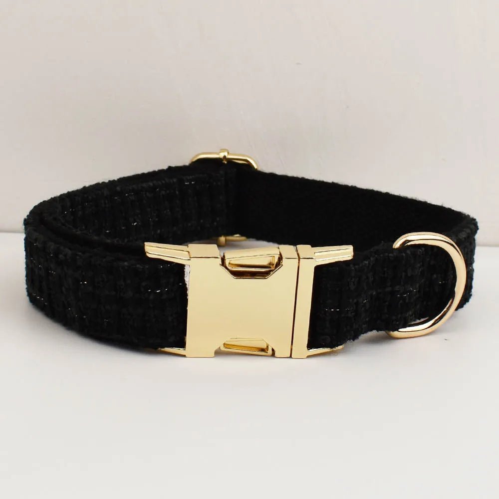 Petspuff Personalised Adjustable Dog Collar & Lead with Bow – Engraved ID Tag | 5 Designs, XS–XL