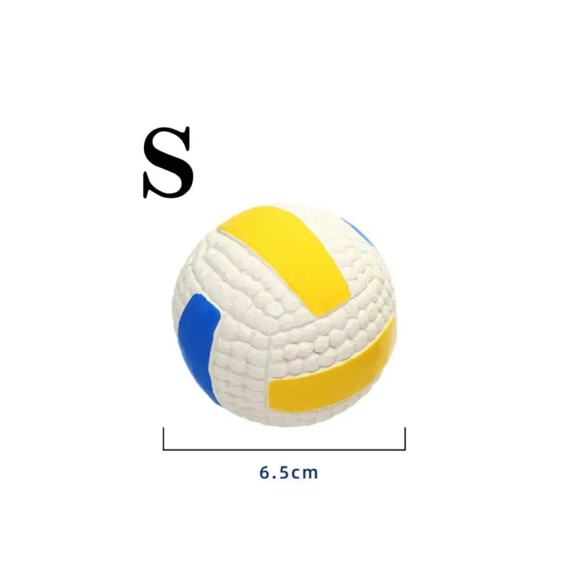 Petspuff Squeaky Latex Dog Ball – Football, Volleyball & Rugby Ball Toys | Small to Large Dogs