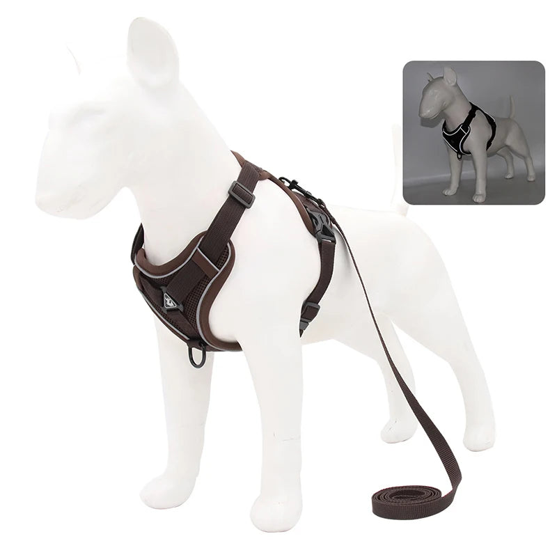 Petspuff Reflective Dog Harness & Lead Set – Adjustable Padded Vest | Small & Medium Dogs and Cats