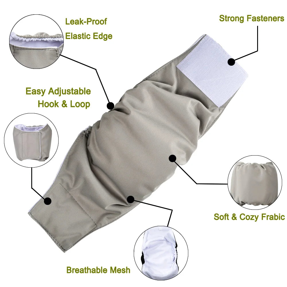 Petspuff Washable Male Dog Belly Band – Reusable Nappy Wrap | Small & Medium Dogs