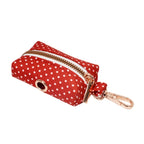 Petspuff Personalised Polka Dot Dog Collar & Lead Set – Engraved Name Tag, Bow & Harness - Petspuff