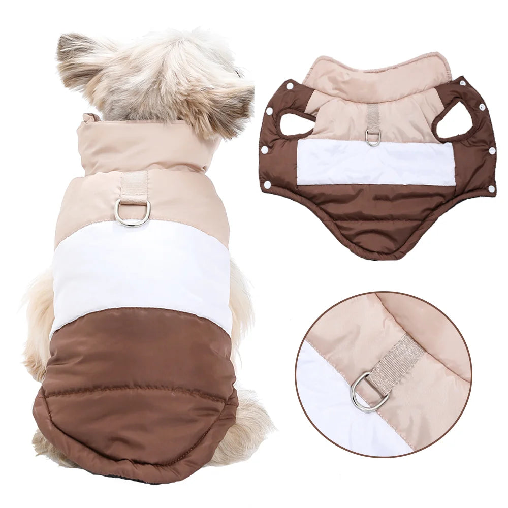 Petspuff Fleece-Lined Dog Vest with D-Ring – Warm Winter Jacket | Small & Medium Dogs