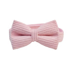 Petspuff Personalised Pink Corduroy Dog Collar & Lead Set – Engraved Name Tag, Bow & Harness