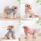 Petspuff Bunny Ears Hooded Dog Coat – Soft Winter Fleece with D-Ring | Small Dogs & Cats