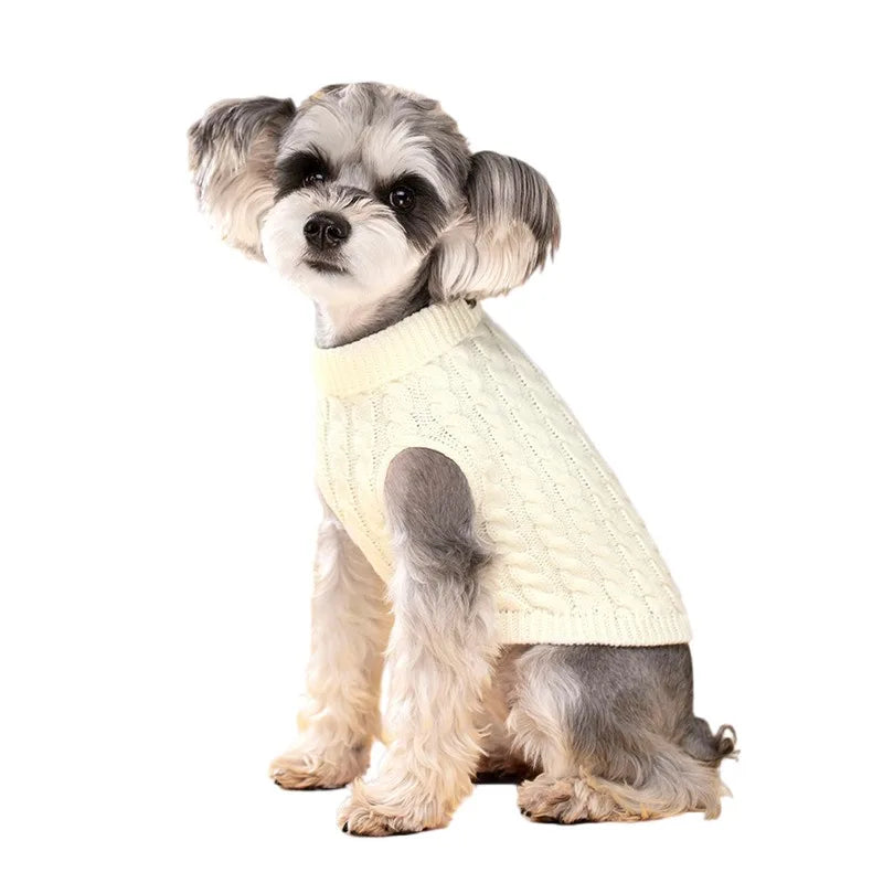 Petspuff Classic Turtleneck Knitted Dog Jumper – Warm Winter Sweater | Small Dogs & Cats