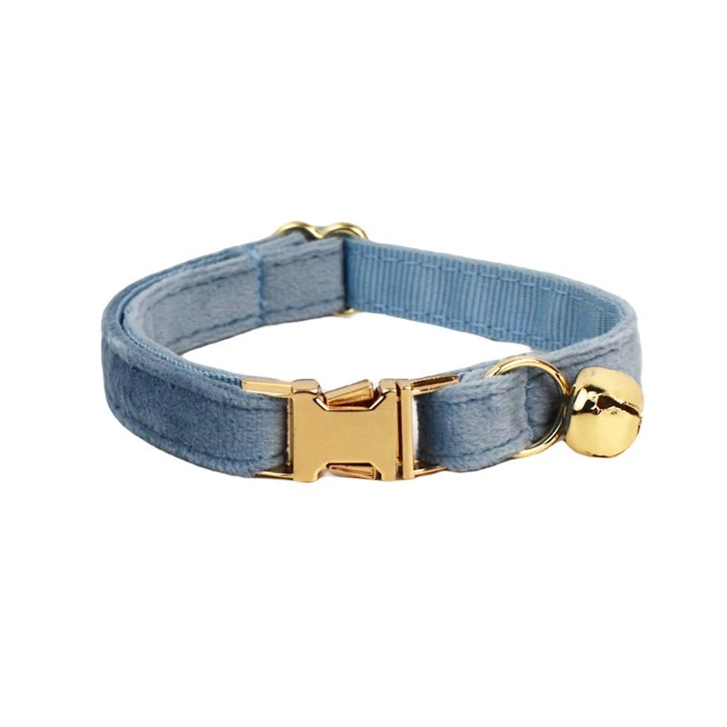 Petspuff Personalised Bow Cat Collar & Lead with Bell – Engraved ID Tag | 7 Colours