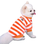 Petspuff Rainbow Stripe Flannel Dog Hoodie – Soft Warm Jumper | Small Dogs, Puppies & Cats