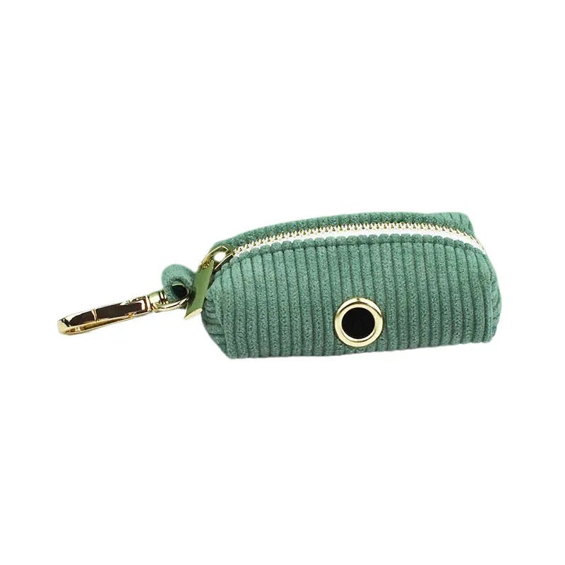 Petspuff Personalised Dark Green Corduroy Dog Collar & Lead Set – Engraved Name Tag, Bow & Harness - Petspuff