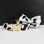 Petspuff Personalised Fruit & Animal Print Bow Tie Dog Collar & Lead – Engraved Name Tag | 8 Designs - Petspuff