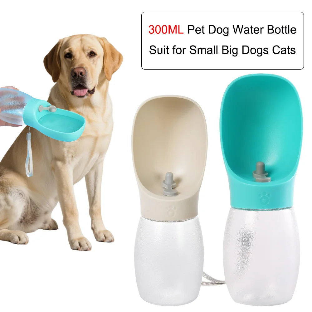 Petspuff 300ml Dog Water Bottle – Frosted Leakproof Walking Bottle | Dogs & Cats