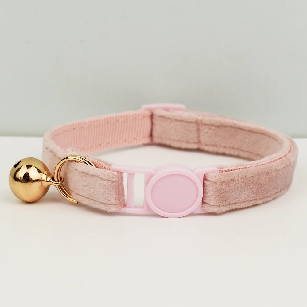 Petspuff Velvet Cat Collar with Bow Tie & Breakaway Safety Buckle – 14 Colours - Petspuff
