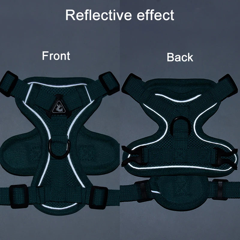 Petspuff Reflective Dog Harness & Lead Set – Adjustable Padded Vest | Small & Medium Dogs and Cats