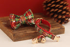 Petspuff Christmas Cat Collar with Bell & Bow – Festive Braided Kitten Collar | 2 Sizes