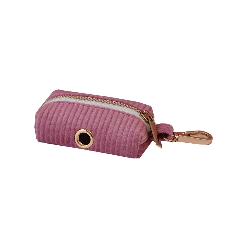 Petspuff Personalised Nude Pink Corduroy Dog Collar & Lead Set – Engraved Name Tag, Bow & Harness