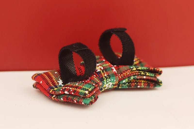 Petspuff Christmas Cat Collar with Bell & Bow – Festive Braided Kitten Collar | 2 Sizes