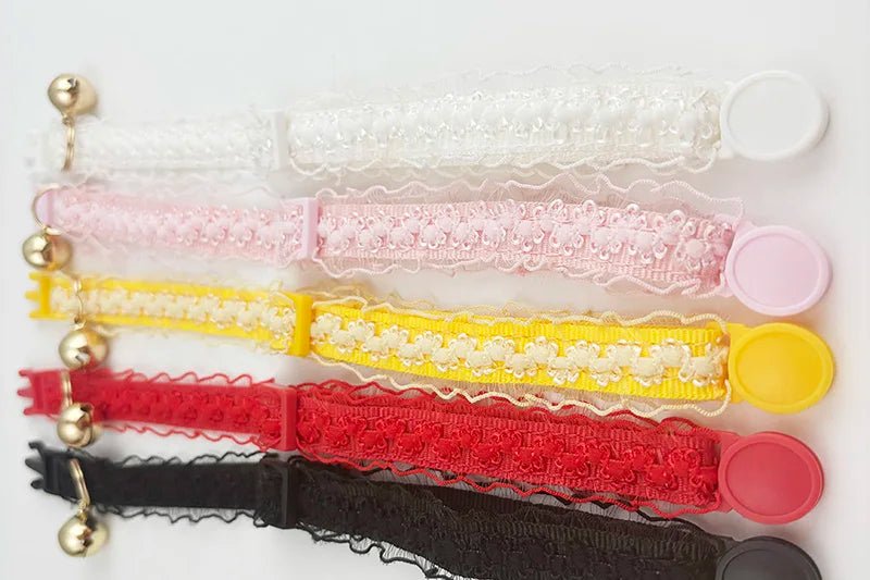 Petspuff Lace Cat Collar with Breakaway Safety Buckle – Anti-Choke | 5 Colours