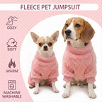 Petspuff Soft Fleece Dog Pyjamas – Warm Jumpsuit Overalls | Small Dogs & Cats
