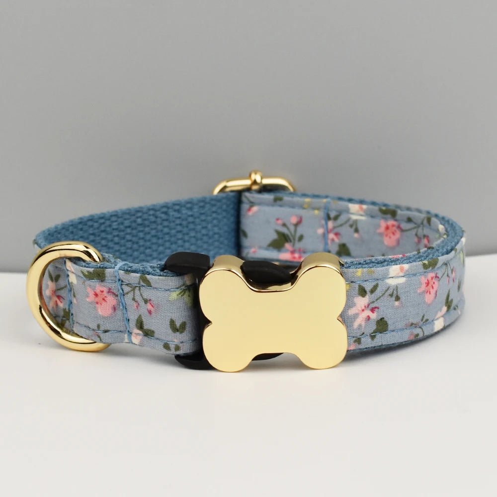 Petspuff Personalised Dog Collar with Engraved Bone Nameplate – Anti-Lost ID Collar | 14 Designs - Petspuff