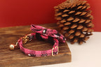 Petspuff Christmas Cat Collar with Bell & Bow – Festive Braided Kitten Collar | 2 Sizes