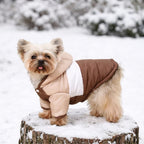 Petspuff Hooded Padded Dog Jacket – Warm Winter Coat with Lead Hole | Small & Medium Dogs