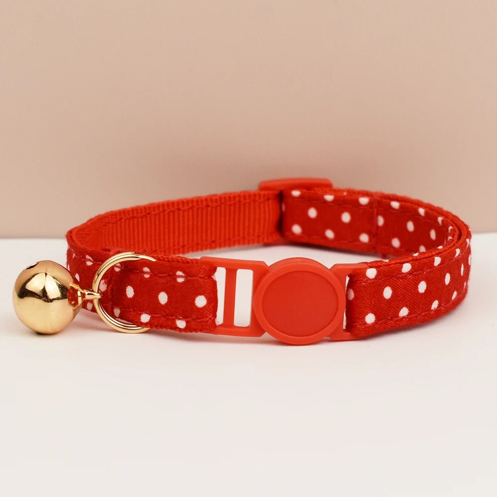 Petspuff Adjustable Cat Collar with Bow & Safety Buckle – Anti-Choke Kitten Collar | 12 Colours - Petspuff