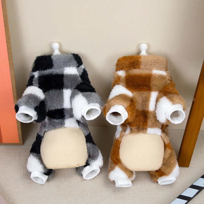 Petspuff Coral Fleece Dog Onesie – Warm Winter Jumpsuit Pyjamas | Small & Medium Dogs