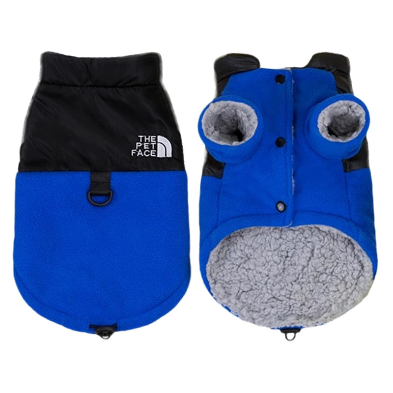 Petspuff Fleece-Lined Dog Jacket with Lead Ring – Winter Coat | Small Dogs & Cats