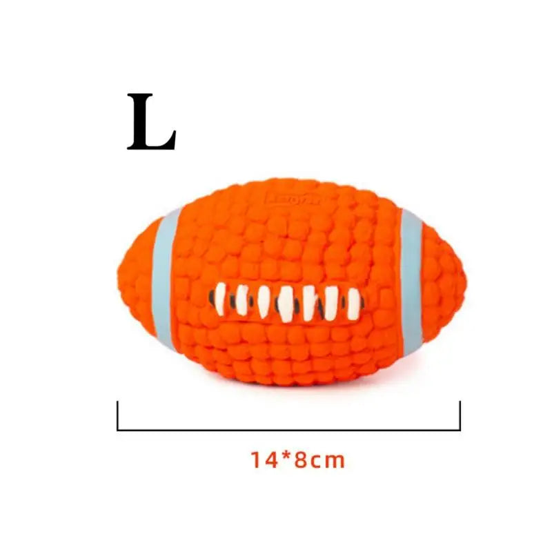 Petspuff Squeaky Latex Dog Ball – Football, Volleyball & Rugby Ball Toys | Small to Large Dogs