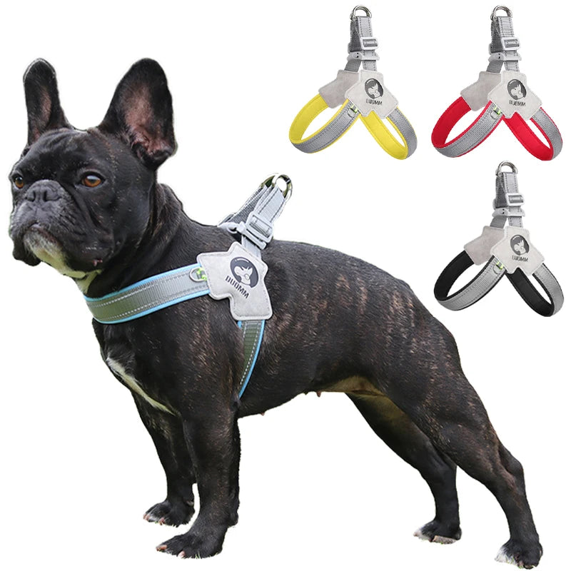 Petspuff Reflective Saddle Dog Harness – Breathable Padded Y-Harness | Small to Large Dogs