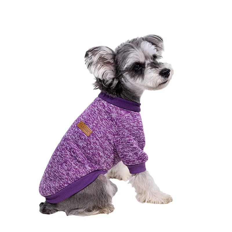 Petspuff Casual Print Dog Sweatshirt Jacket – Warm Winter Coat | Small Dogs & Cats