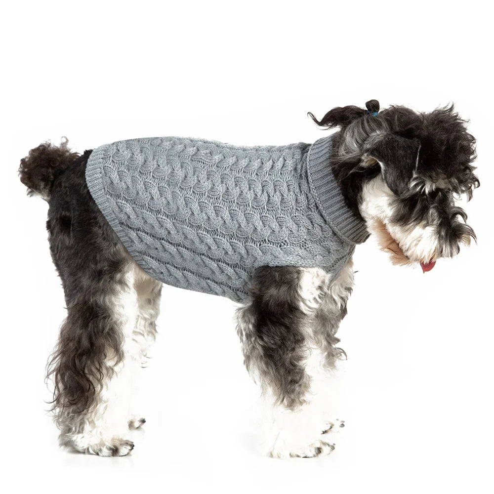 Petspuff Cable Knit Dog Jumper – Warm Winter Sweater | Small Dogs & Puppies