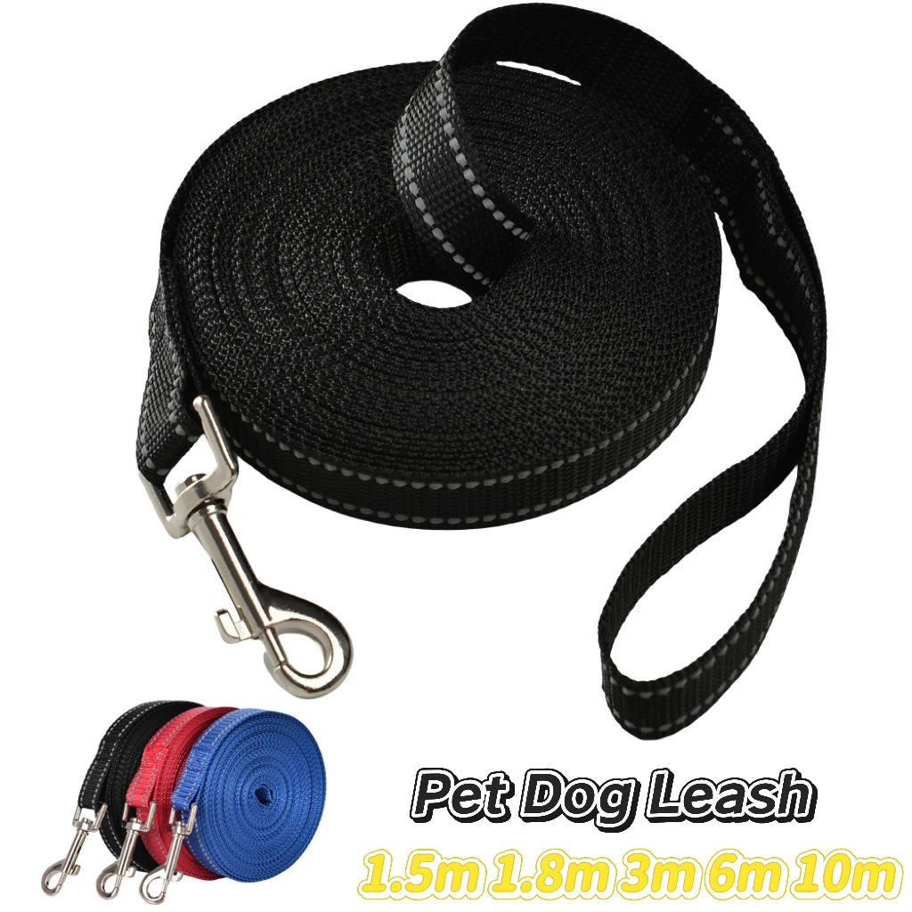 Petspuff Reflective Nylon Dog Lead – Strong 2cm Lead 1.5m to 10m | Small to Large Dogs