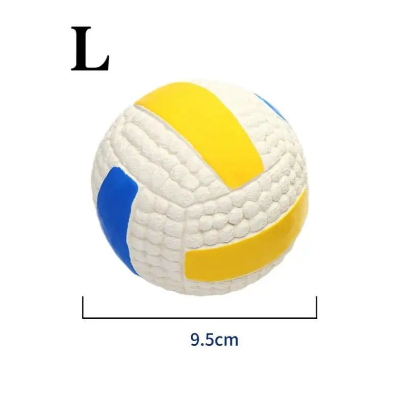 Petspuff Squeaky Latex Dog Ball – Football, Volleyball & Rugby Ball Toys | Small to Large Dogs