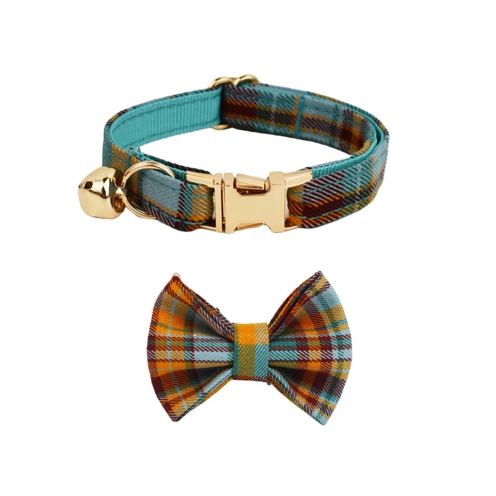 Petspuff Personalised Cat Collar with Bow Tie – Safety Buckle & Engraved Name Tag | 7 Designs - Petspuff