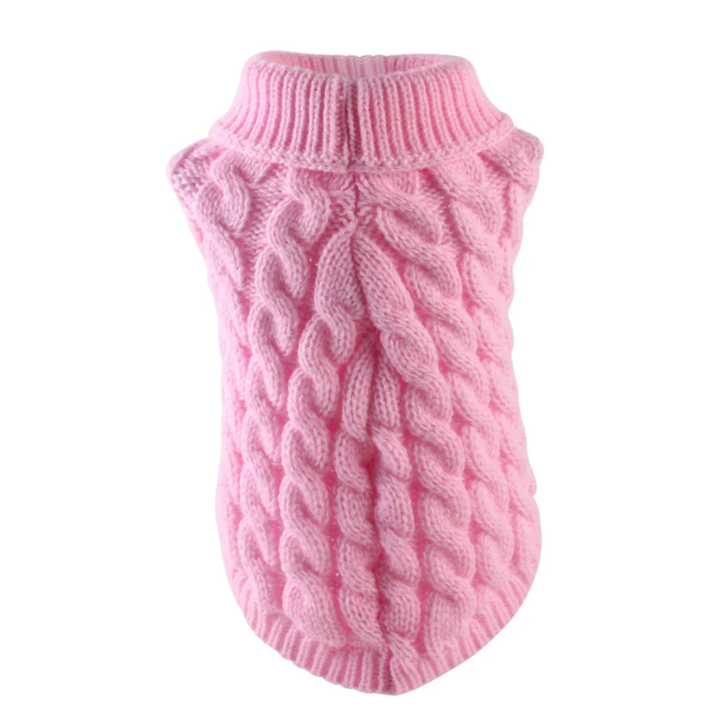 Petspuff Cable Knit Dog Jumper – Warm Winter Sweater | Small Dogs & Puppies