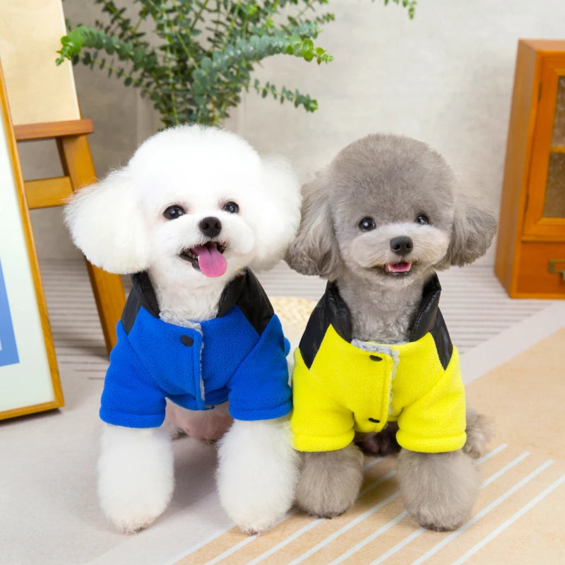 Petspuff Fleece-Lined Dog Jacket with Lead Ring – Winter Coat | Small Dogs & Cats