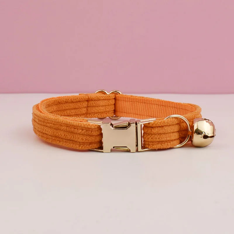 Petspuff Personalised Cat Collar with Bell & Bow – Engraved ID Tag | Adjustable, 5 Colours