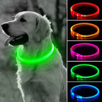 Petspuff USB Rechargeable LED Dog Collar – Glow Safety Light for Night Walks | Cut to Fit