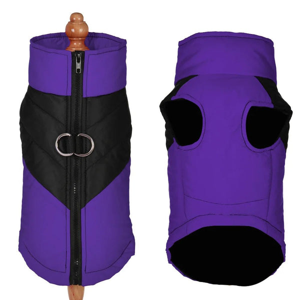 Petspuff Waterproof Dog Coat with D-Ring – Fleece-Lined Winter Jacket | Small & Medium Dogs