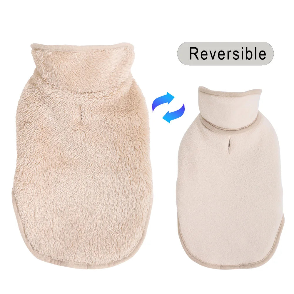 Petspuff Reversible Padded Dog Coat – Warm High-Neck Fleece Jacket | Small, Medium & Large Dogs
